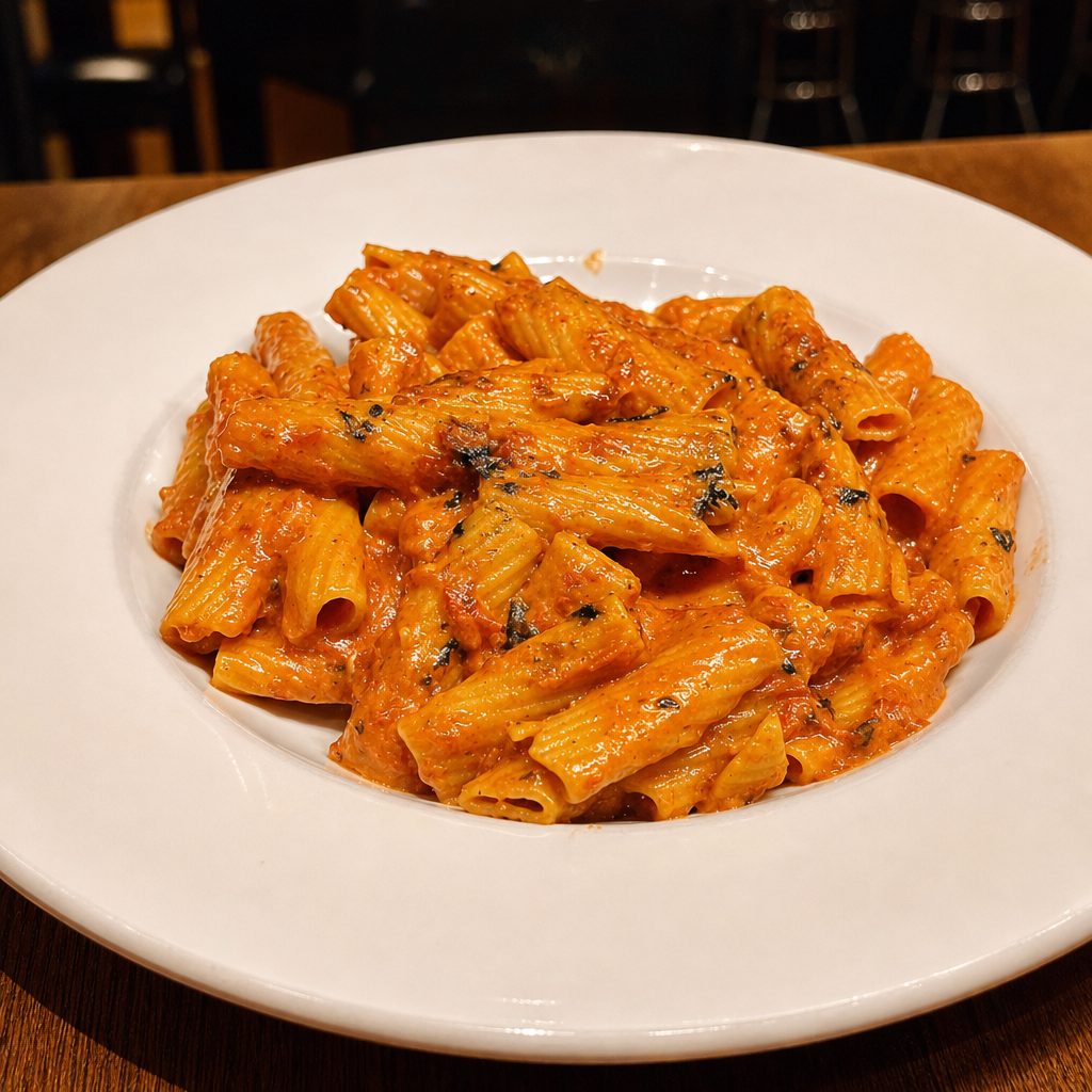 Vodka Rigatoni Pasta.